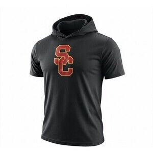 Men's Fanatics Black 4XL NCAA USC Trojans Primary Logo Hoodie T-shirt NWT
